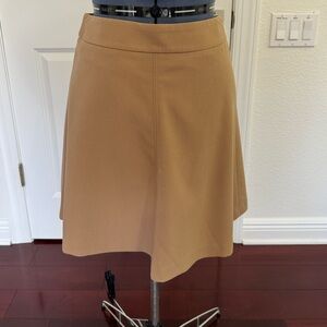 Loft tan swing skirt